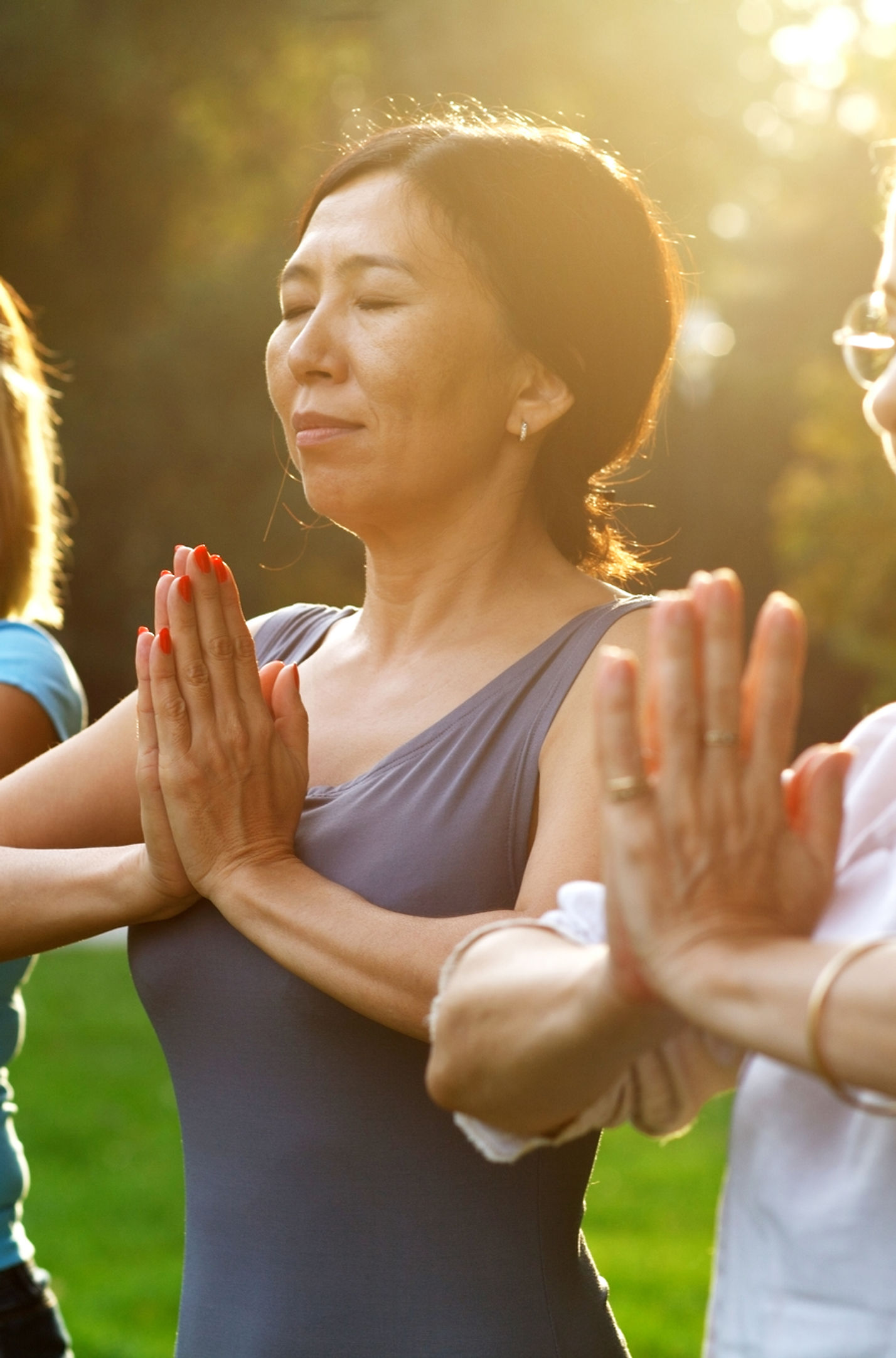 Women Practicing Yoga Outdoor